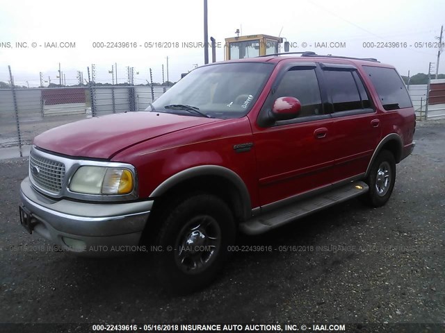 1FMPU18L6YLB29499 - 2000 FORD EXPEDITION EDDIE BAUER RED photo 2