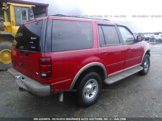 1FMPU18L6YLB29499 - 2000 FORD EXPEDITION EDDIE BAUER RED photo 4