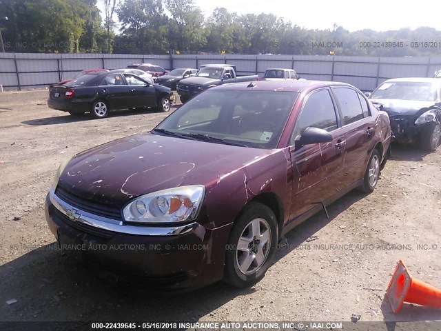 1G1ZT54825F321546 - 2005 CHEVROLET MALIBU LS 栗色 照片 2
