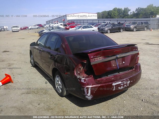 1G1ZT54825F321546 - 2005 CHEVROLET MALIBU LS 栗色 照片 3