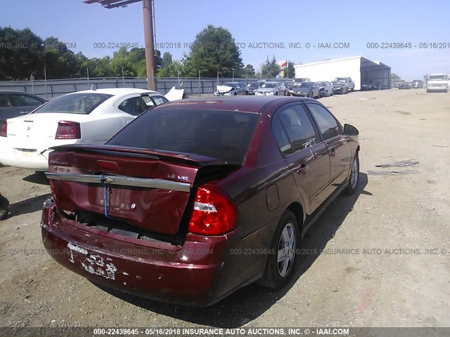 1G1ZT54825F321546 - 2005 CHEVROLET MALIBU LS 栗色 照片 4