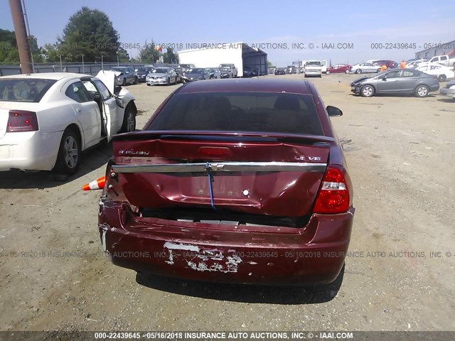 1G1ZT54825F321546 - 2005 CHEVROLET MALIBU LS 栗色 照片 6