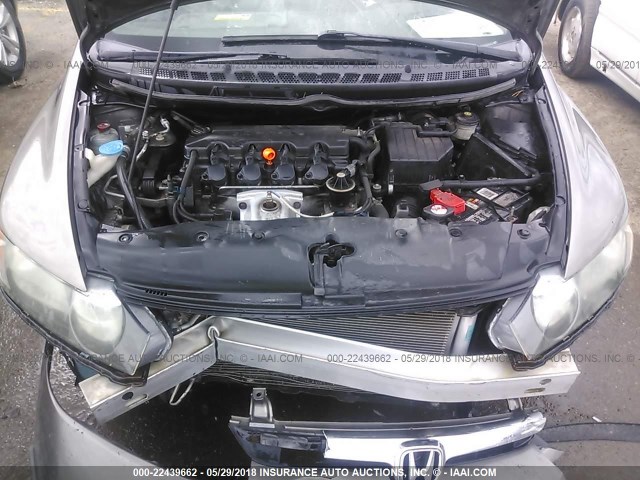 2HGFA16958H322175 - 2008 HONDA CIVIC EXL ვერცხლისფერი ფოტო 10