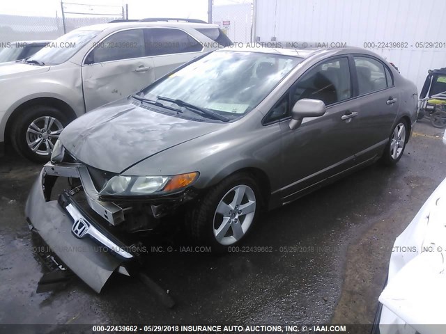 2HGFA16958H322175 - 2008 HONDA CIVIC EXL ვერცხლისფერი ფოტო 2