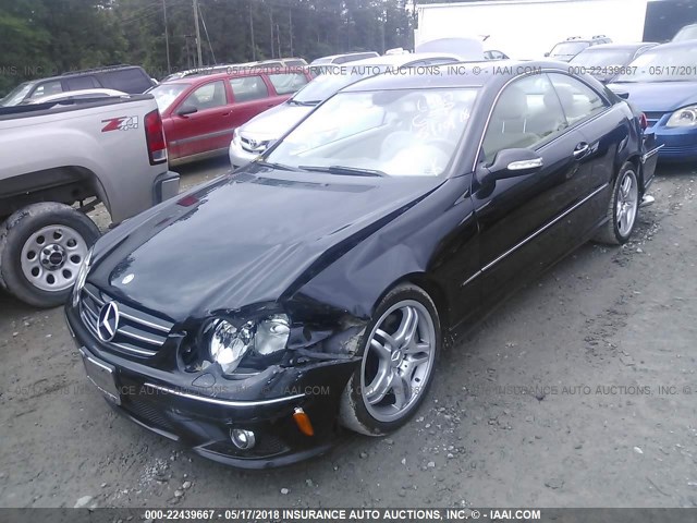 WDBTJ72H09F266407 - 2009 MERCEDES-BENZ CLK 550 BLACK photo 2