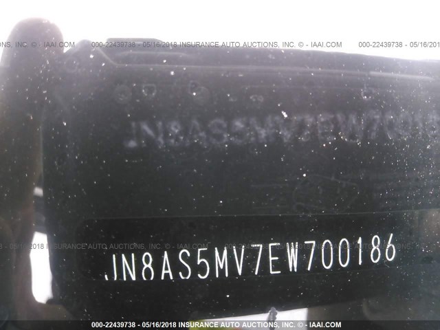 JN8AS5MV7EW700186 - 2014 NISSAN ROGUE SELECT S GRAY photo 9