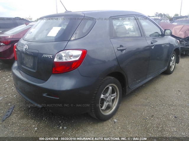 2T1KU40E89C106800 - 2009 TOYOTA COROLLA MATRIX  GRAY photo 4