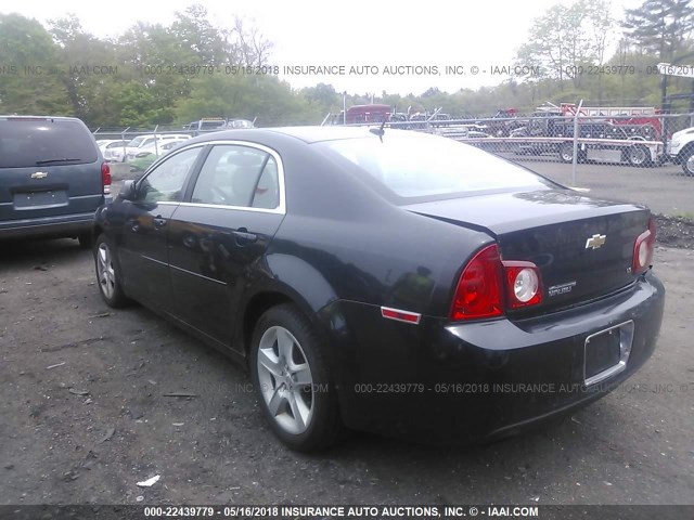 1G1ZG57B79F116354 - 2009 CHEVROLET MALIBU LS შავი ფოტო 3