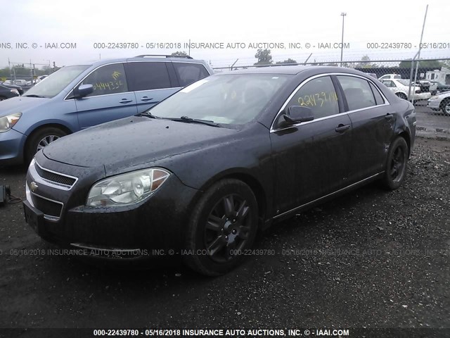 1G1ZH57B794184825 - 2009 CHEVROLET MALIBU 1LT BLACK photo 2