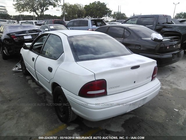 1B3ES47C8WD709964 - 1998 DODGE NEON HIGHLINE/SPORT/LE WHITE photo 3