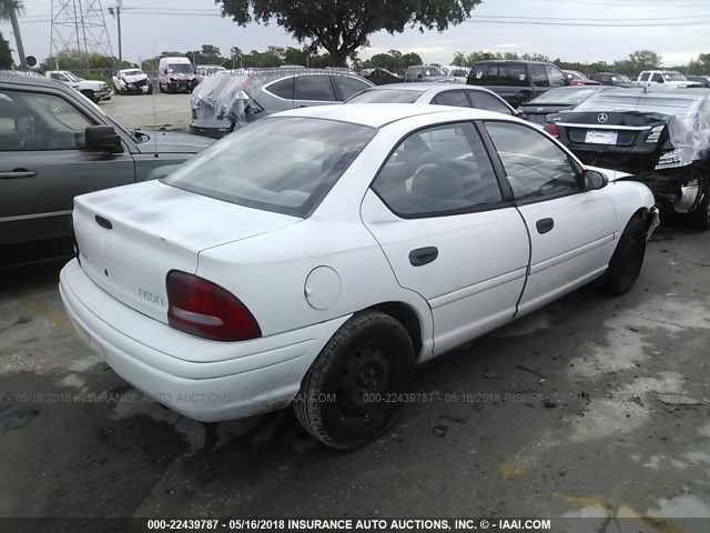 1B3ES47C8WD709964 - 1998 DODGE NEON HIGHLINE/SPORT/LE WHITE photo 4