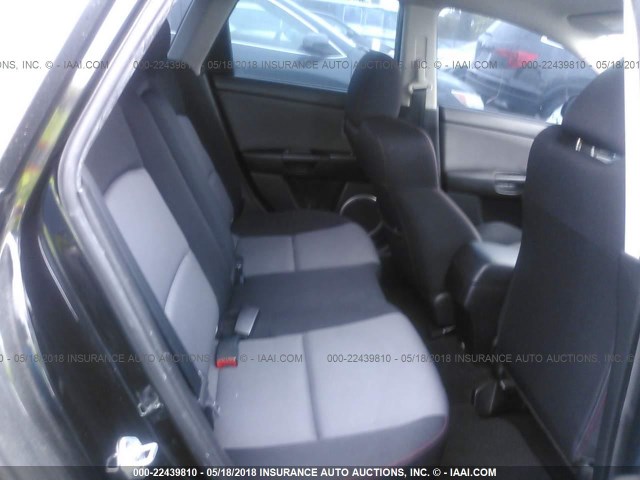 JM1BK34MX81843002 - 2008 MAZDA SPEED 3 BLACK photo 8