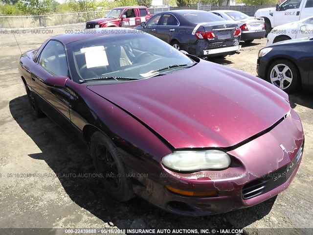 2G1FP22K812104583 - 2001 CHEVROLET CAMARO BURGUNDY photo 1