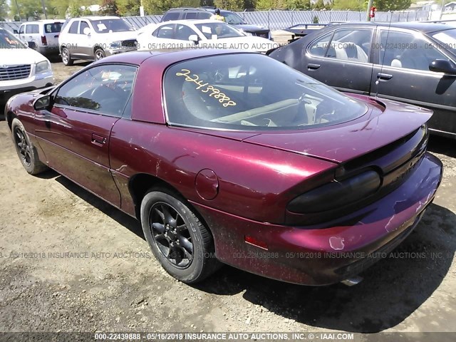 2G1FP22K812104583 - 2001 CHEVROLET CAMARO BURGUNDY photo 3