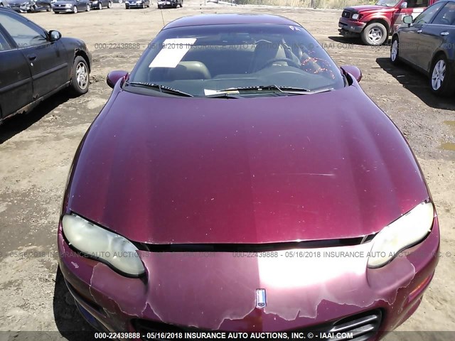 2G1FP22K812104583 - 2001 CHEVROLET CAMARO BURGUNDY photo 6