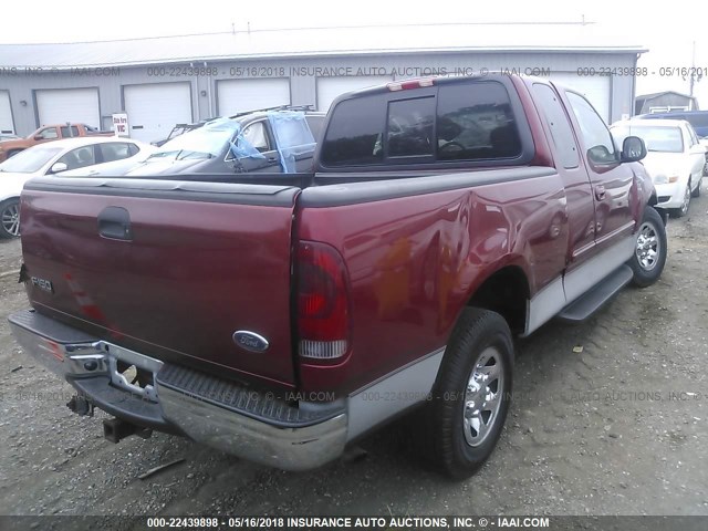 1FTPX17L92NA43967 - 2002 FORD F150 MAROON photo 4