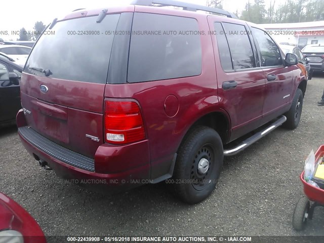 1FMZU73K05UC05413 - 2005 FORD EXPLORER XLT/XLT SPORT/NBX 红色 照片 4