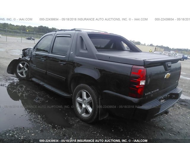 3GNMCFE0XCG136793 - 2012 CHEVROLET AVALANCHE LT BLACK photo 3