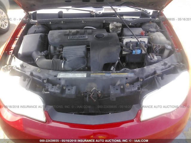 1G8AW12F85Z151787 - 2005 SATURN ION LEVEL 3 RED photo 10