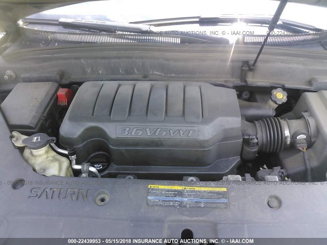 5GZEV23728J195552 - 2008 SATURN OUTLOOK XR შავი ფოტო 10