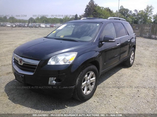 5GZEV23728J195552 - 2008 SATURN OUTLOOK XR BLACK photo 2