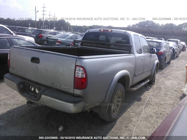 5TBBT44186S477798 - 2006 TOYOTA TUNDRA ACCESS CAB SR5 SILVER photo 4