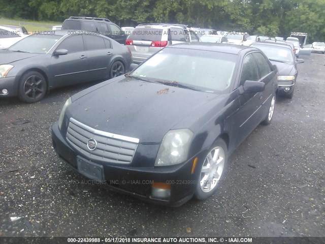 1G6DM577X40121200 - 2004 CADILLAC CTS BLACK photo 2