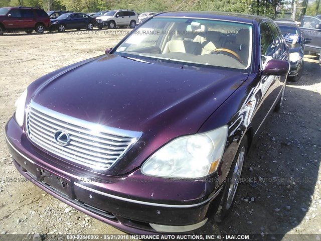 JTHBN36F840165824 - 2004 LEXUS LS 430 RED photo 2