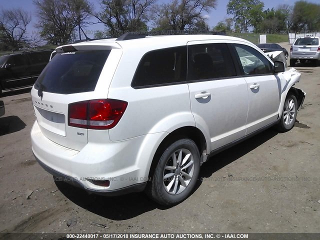 3C4PDDBG3GT208956 - 2016 DODGE JOURNEY SXT WHITE photo 4