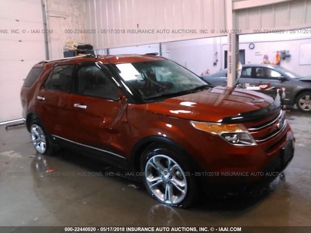 1FM5K8F83EGB79365 - 2014 FORD EXPLORER LIMITED RED photo 1