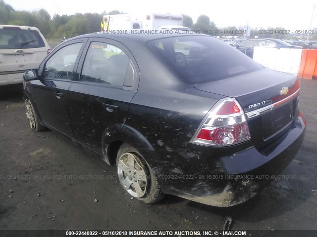 KL1TD56E99B365738 - 2009 CHEVROLET AVEO LS/LT 黑色 照片 3