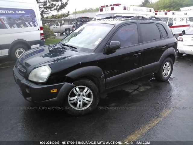 KM8JN72D06U361241 - 2006 HYUNDAI TUCSON GLS/LIMITED BLACK photo 2