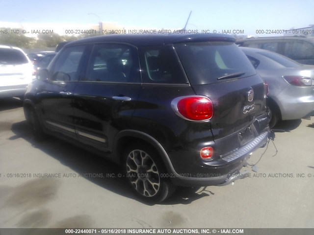 ZFBCFADH4EZ006875 - 2014 FIAT 500L TREKKING BLACK photo 3