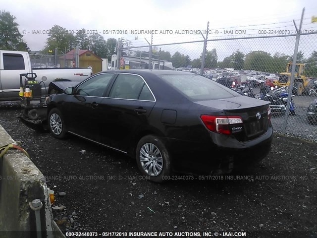4T1BF1FK9CU074872 - 2012 TOYOTA CAMRY SE/LE/XLE BLACK photo 3
