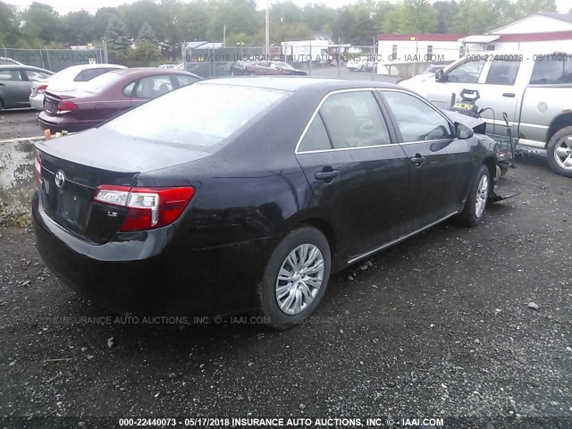 4T1BF1FK9CU074872 - 2012 TOYOTA CAMRY SE/LE/XLE BLACK photo 4