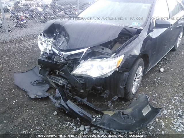 4T1BF1FK9CU074872 - 2012 TOYOTA CAMRY SE/LE/XLE BLACK photo 6