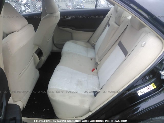 4T1BF1FK9CU074872 - 2012 TOYOTA CAMRY SE/LE/XLE BLACK photo 8