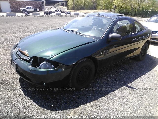 1G1JF12F537218434 - 2003 CHEVROLET CAVALIER LS GREEN photo 2