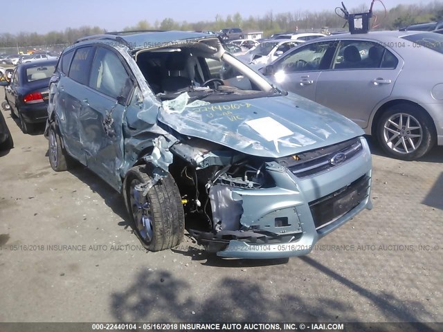 1FMCU9H95DUA03334 - 2013 FORD ESCAPE SEL GREEN photo 1