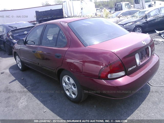 3N1CB51D23L704572 - 2003 NISSAN SENTRA XE/GXE RED photo 3