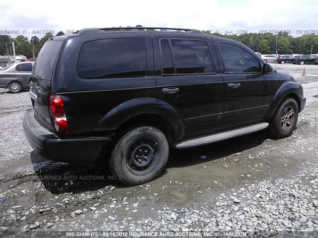 1D4HD48D44F182491 - 2004 DODGE DURANGO SLT BLACK photo 4