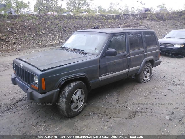 1J4FF48SX1L628437 - 2001 JEEP CHEROKEE SPORT GRAY photo 2