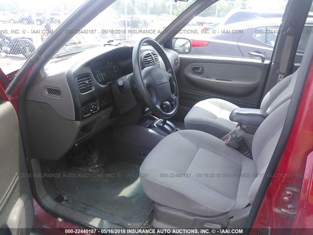 KNDJB723025145589 - 2002 KIA SPORTAGE RED photo 5