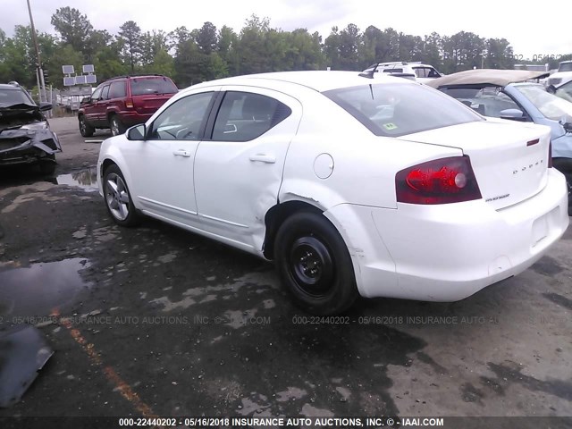 1B3BD1FBXBN561258 - 2011 DODGE AVENGER MAINSTREET WHITE photo 3