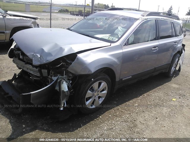 4S4BRBGC4A3317155 - 2010 SUBARU OUTBACK 2.5I PREMIUM GRAY photo 2