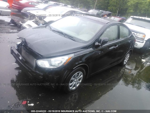 KMHCT4AE2DU280021 - 2013 HYUNDAI ACCENT GLS/GS BLACK photo 2