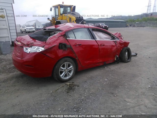 1G1BE5SM9G7259782 - 2016 CHEVROLET CRUZE LT RED photo 4