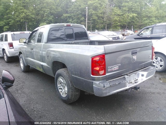 1D7HE42N46S666205 - 2006 DODGE DAKOTA SLT GRAY photo 3