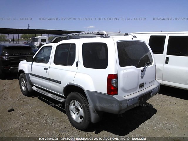 5N1ED28TX3C661800 - 2003 NISSAN XTERRA XE/SE WHITE photo 3