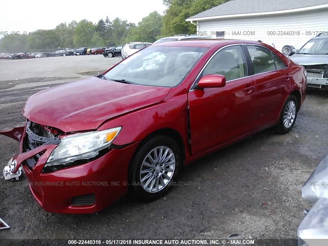4T1BF3EK0BU675891 - 2011 TOYOTA CAMRY SE/LE/XLE 红色 照片 2